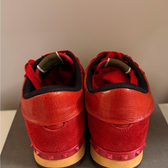 Valentino Garavani rockrunner stud red sneakers size 37/7 Red Sneakers - Picture 3 of 4